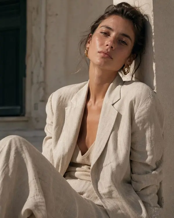 Linen Suit, Stone Wall